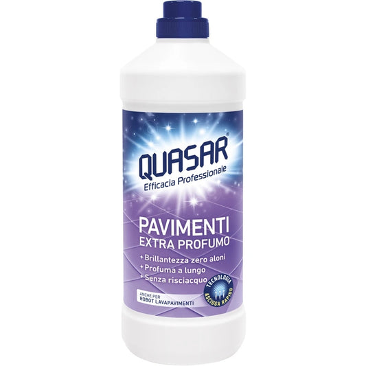 QUASAR PAVIMENTI 1L EXTRA PROFUMO ANCHE PER ROBOT LAVAPAVIMENTI