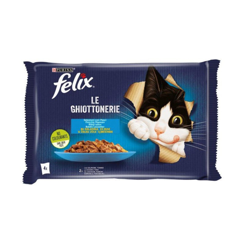 FELIX LE GHIOTTONERIE 4X85G SELEZIONI CON PESCI SALMONE/TONNO