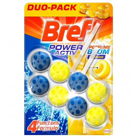 BREF WC TAVOLETTE POWER ACTIVE DUO PACK 2X50G LEMON