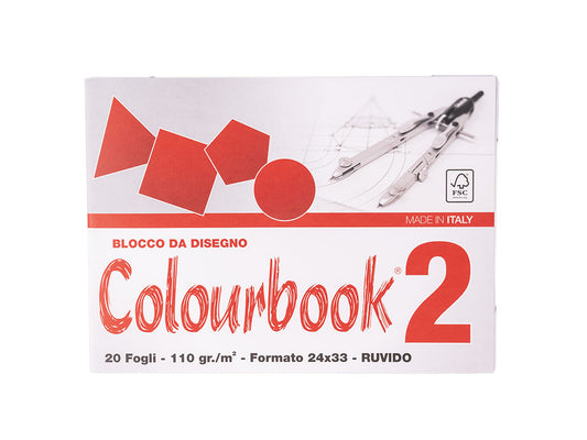 COLOURBOOK BLOCCO DA DISEGNO C2 20 FOGLI 110GR/M2 24X33 RUVIDO