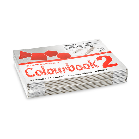 COLOURBOOK BLOCCO 2 20 FOGLI 110GR/M2 24X33 RUVIDO