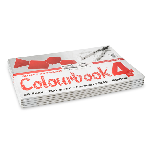 COLOURBOOK BLOCCO 4 20 FOGLI 220GR/M2 33X48 RUVIDO