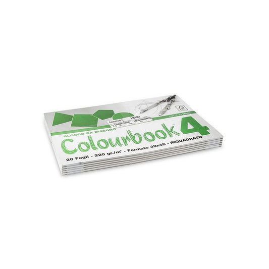 COLOURBOOK BLOCCO 4 20 FOGLI 220GR/M2 33X48 LISCIO SQUADRATO