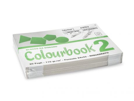 COLOURBOOK BLOCCO 2 20 FOGLI 110GR/M2 24X33 LISCIO SQUADRATO