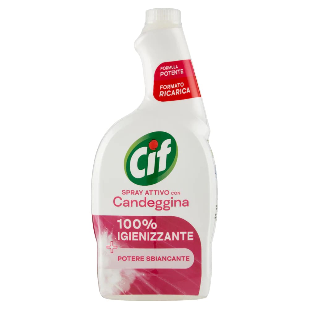 CIF SPRAY ATTIVO CON CANDEGGINA 100% IGIENIZZANTE RICARICA 650ML