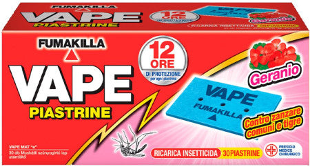 VAPE FUMAKILLA RICARICA 30 PIASTRINE GERANIO