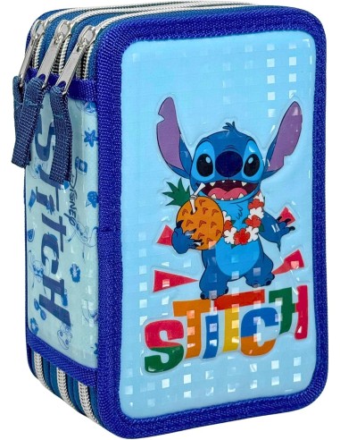 STITCH DISNEY ASTUCCIO 3 ZIP COMPLETO 18+18