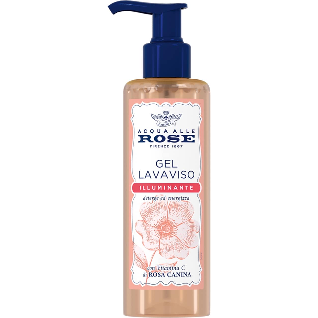 ROBERTS ACQUA ALLE ROSE GEL LAVAVISO ILLUMINANTE 200ML VITAMINA C DI ROSA CANINA