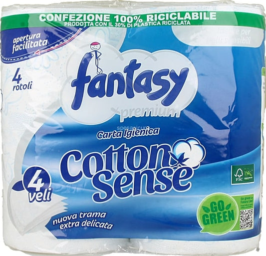 FANTASY CARTA IGIENICA COTTON SENSE 4 ROTOLI 4 VELI