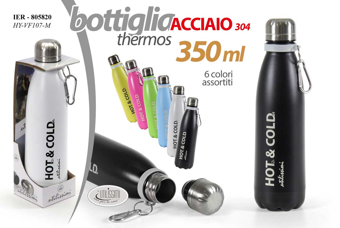 GICOS BOTTIGLIA THERMOS ACCIAIO 350ML COLORI ASSORTITI
