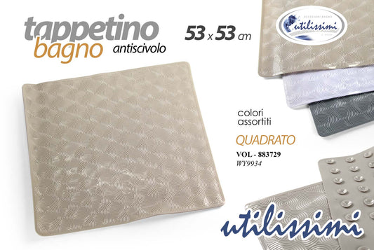 GICOS TAPPETINO BAGNO ANTISCIVOLO QUADRATO CM.53X53 COLORI ASSORTITI VOL-883729