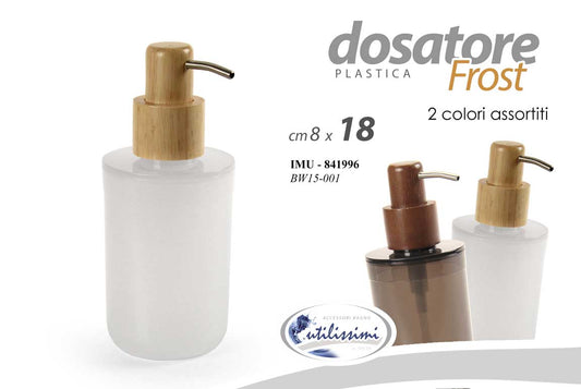 GICOS DOSATORE SAPONE LIQUIDO PLASTICA FROST CM.8X18 COLORI ASSORTITI