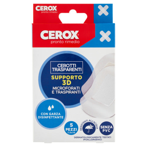 CEROX 5 CEROTTI TRASPARENTI SUPPORTO 3D 7,5X10