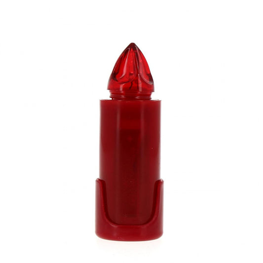 CAU LUMINO ELETTRONICO CANDELA A BATTERIA 120GG INTERMITTENTE CON APPENDINO ROSSO