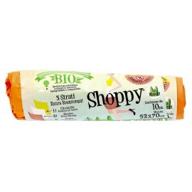 SHOPPY BIO 10PZ 52X70 TRIPLO STRATO CITRONELLA CON MANIGLIE