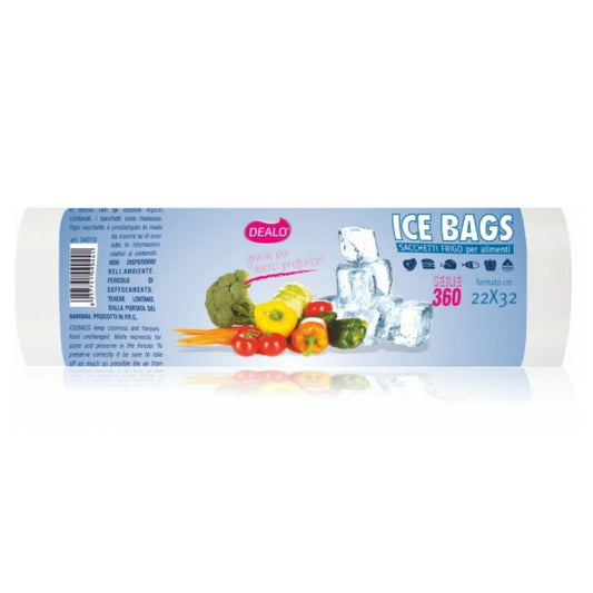 DEALO ICE BAGS SACCHETTI FRIGO PER ALIMENTI 360PZ 23X32