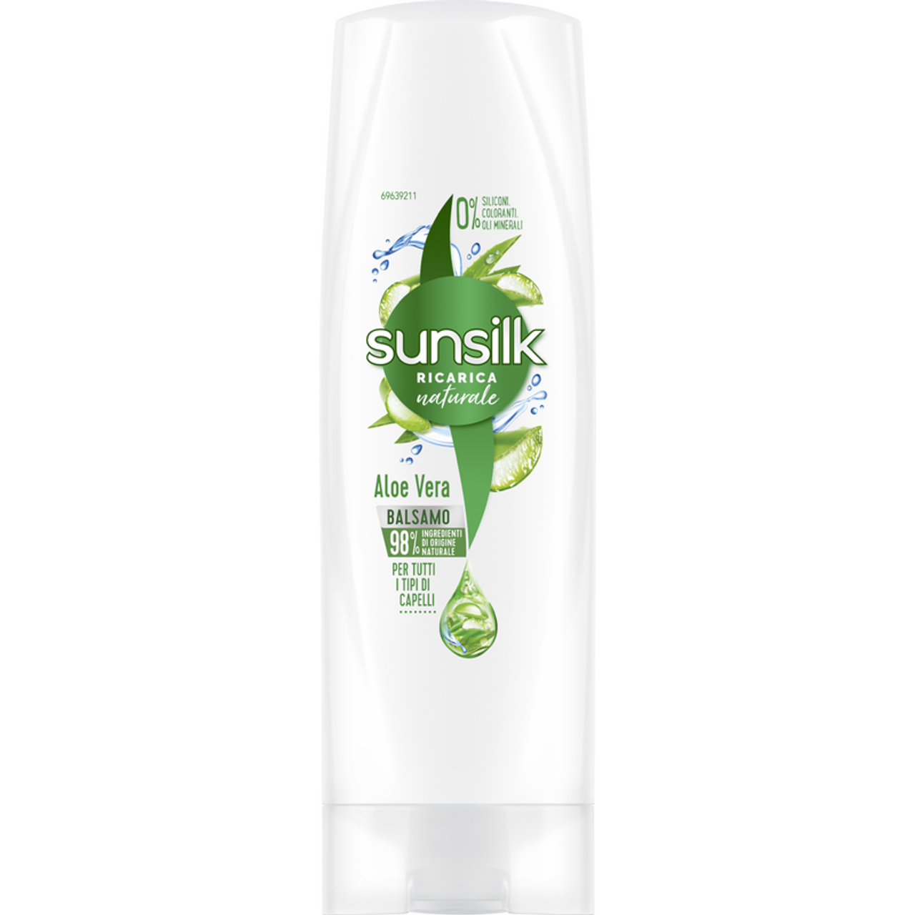 SUNSILK BALSAMO 200ML RICARICA NATURALE ALOE VERA TUTTI I TIPI DI CAPELLI