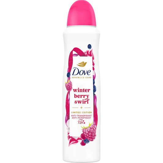 DOVE DEO SPRAY 150ML WINTER BERRY SWIRL LIMITED EDITION 72H