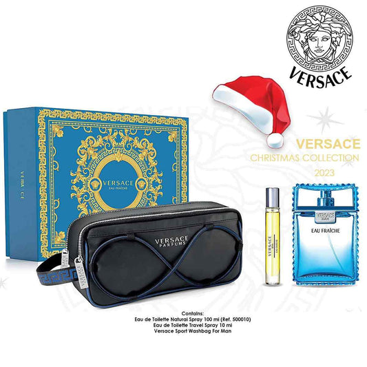 VERSACE MAN EAU FRAICHE CONFEZIONE EDT 100ML + EDT 10ML + POCHETTE