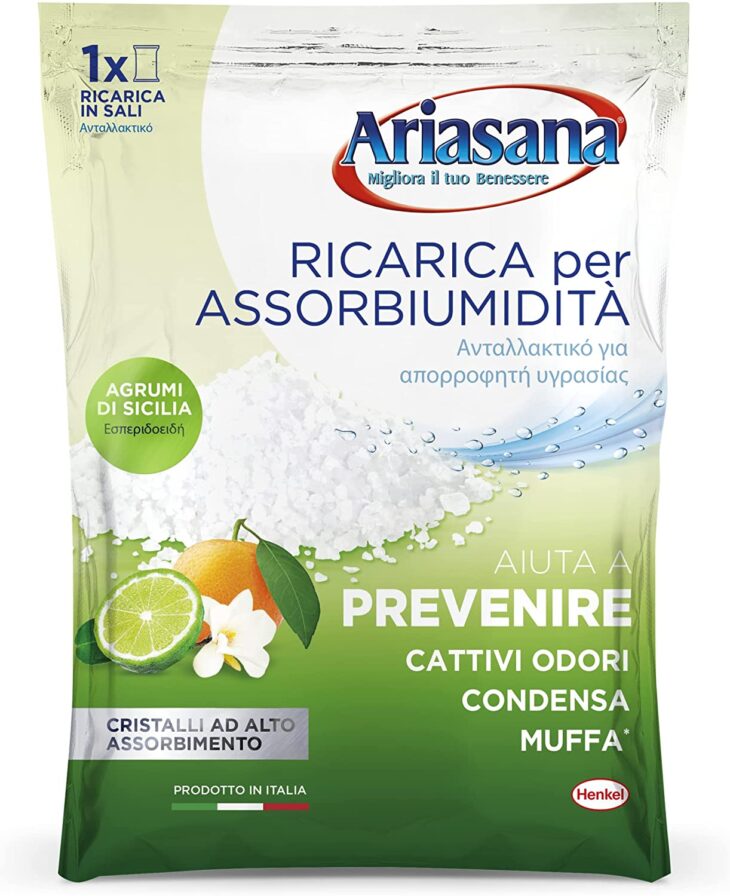 ARIASANA RICARICA PER ASSORBIUMIDITA' IN SALI 450G AGRUMI DI SICILIA