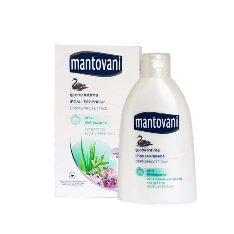 MANTOVANI IGIENE INTIMA 250ML PH 4 RINFRESCANTE ESTRATTI DI ALOE VERA E TIMO