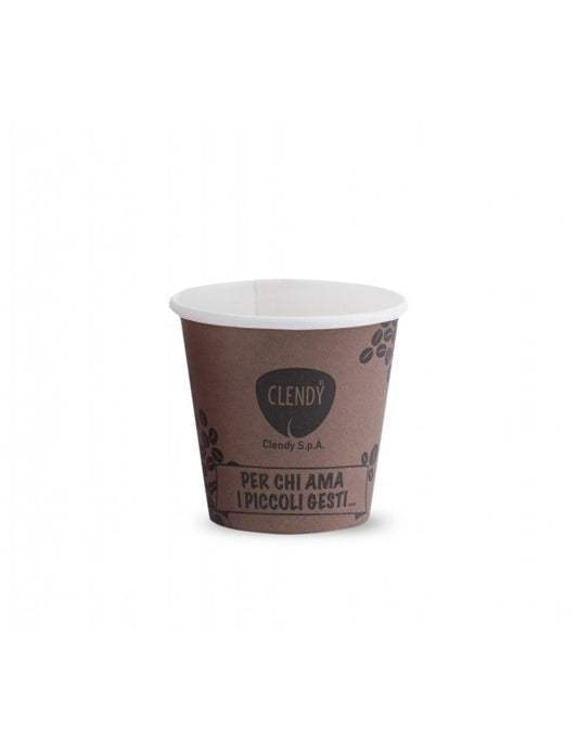 CLENDY BIO BICCHIERINI CARTA 75ML 2,5oz 50PZ MARRONE