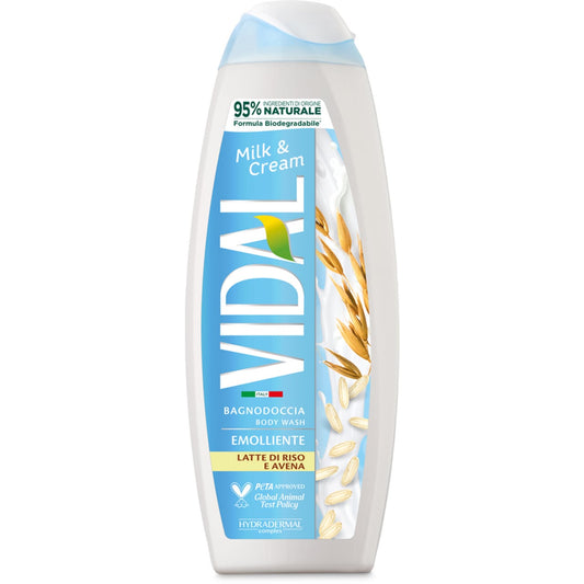 VIDAL BAGNODOCCIA 500ML MILK & CREAM LATTE DI RISO E AVENA