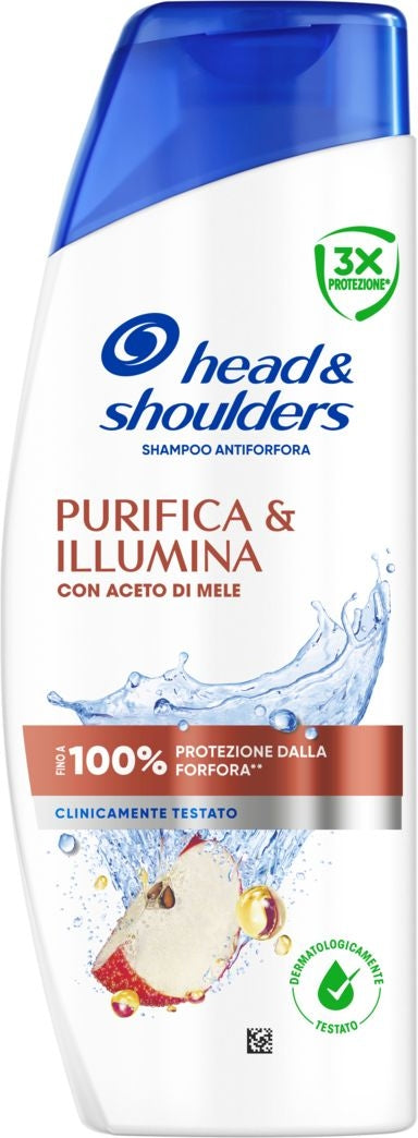 HEAD&SHOULDERS SHAMPOO 250ML PURIFICA & ILLUMINA CON ACETO DI MELE