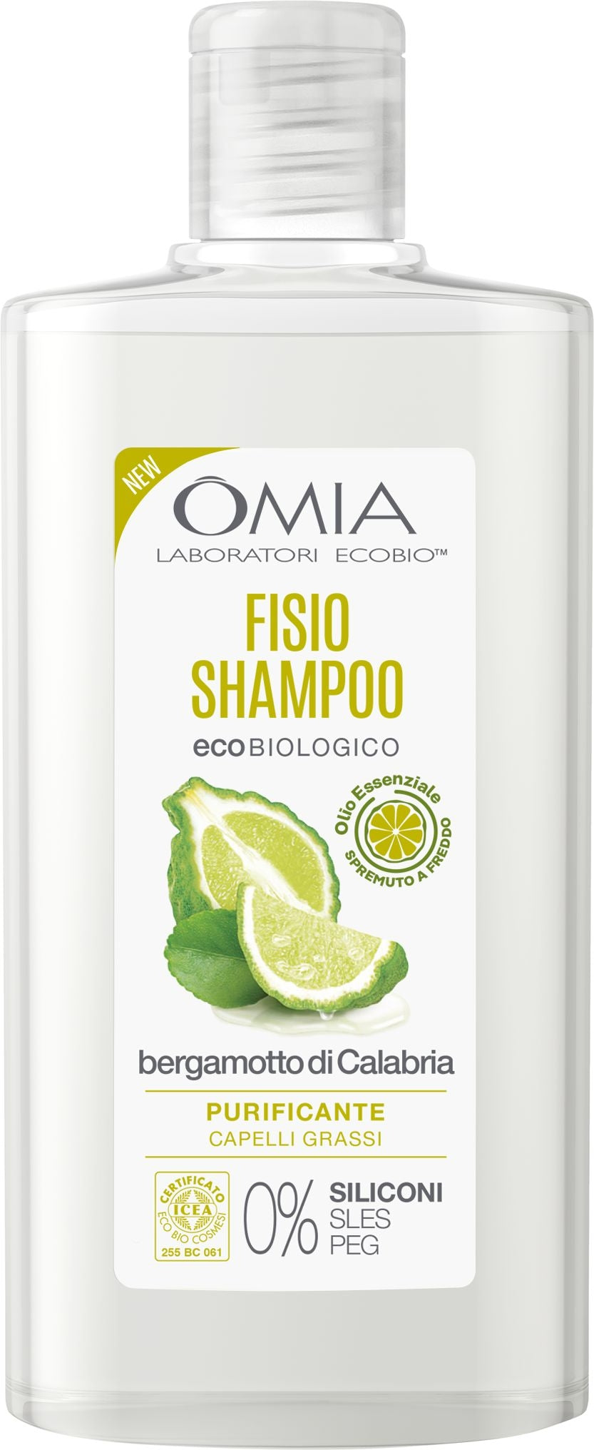 OMIA FISIO-SHAMPOO 200ML BERGAMOTTO DI CALABRIA PURIFICANTE CAPELLI GRASSI