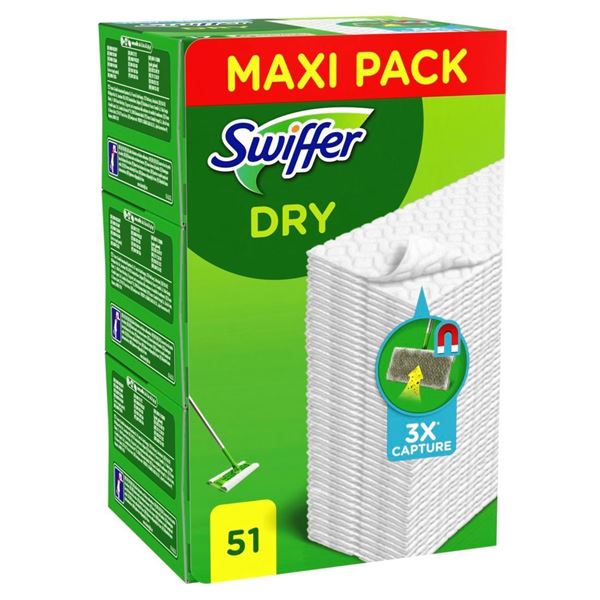 SWIFFER PANNI CATTURA POLVERE 3X CAPTURE DRY 3X17 MAXI PACK