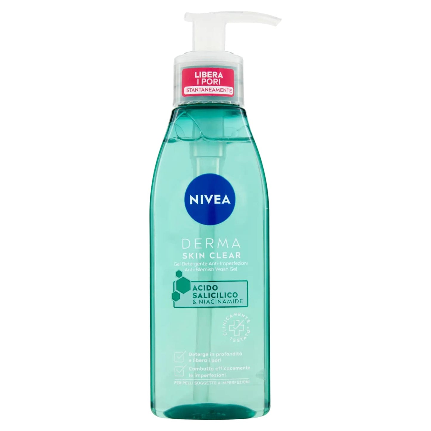 NIVEA DERMA SKIN CLEAR GEL DETERGENTE ANTI-IMPERFEZIONI 150ML ACIDO SALICILICO & NIACINAMIDE