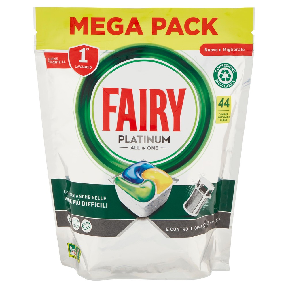 FAIRY PLATINUM ALL IN ONE LIMONE X44 CAPS MEGA PACK