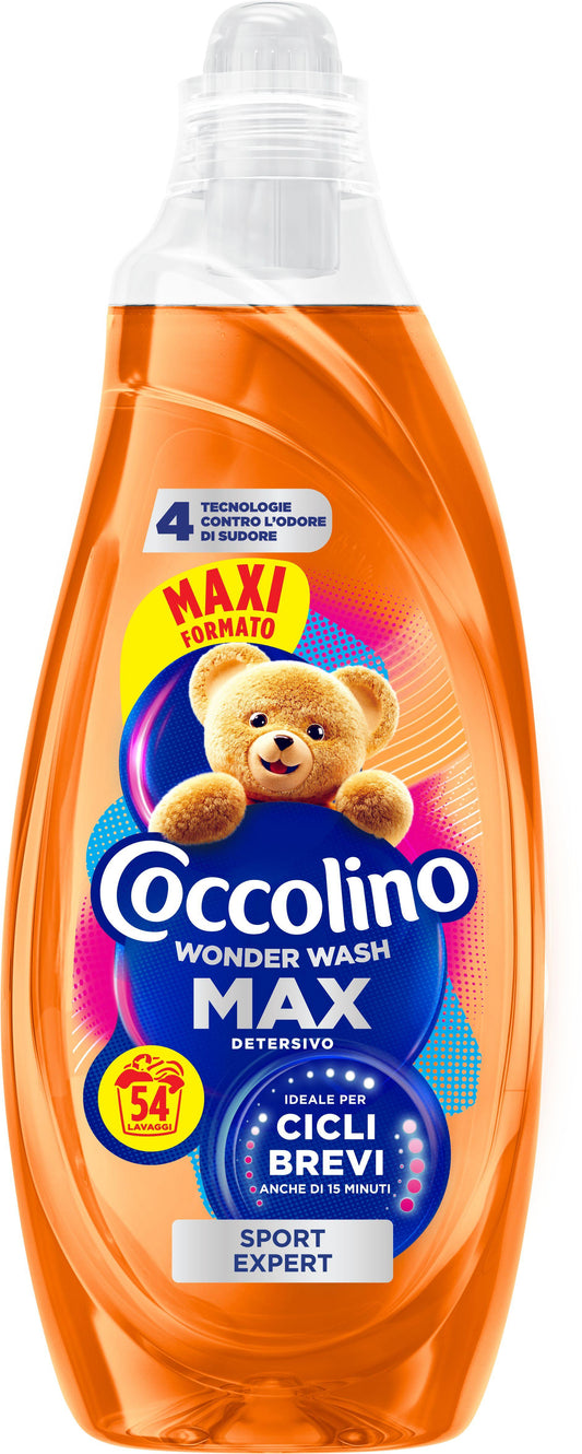 COCCOLINO WONDER WASH MAX DETERSIVO 2,160L 54 LAVAGGI SPORT EXPERT