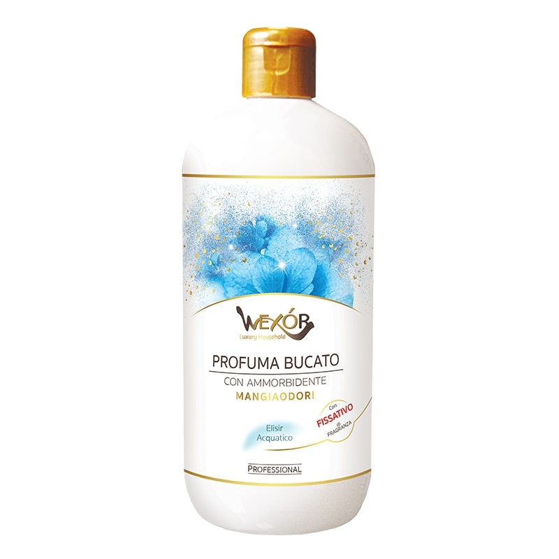 WEXOR PROFUMA BUCATO CON AMMORBIDENTE MANGIAODORI 500ML ELISIR ACQUATICO