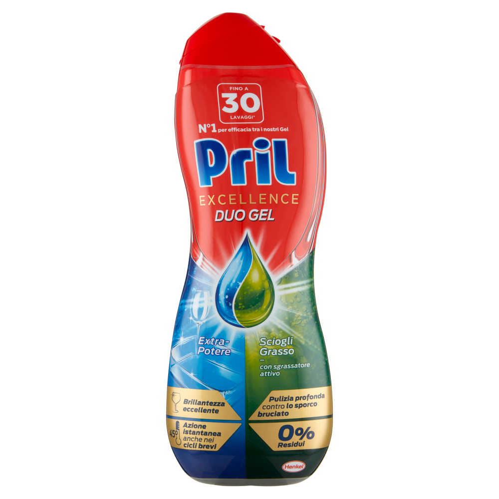 PRIL EXCELLENCE DUO GEL 540ML 30LAV. SCIOGLI GRASSO