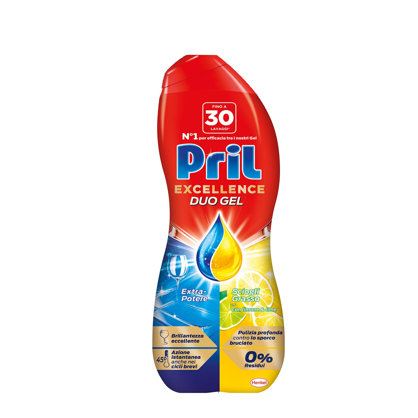 PRIL EXCELLENCE DUO GEL 540ML 30LAV. SCIOGLI GRASSO LIMONE & LIME