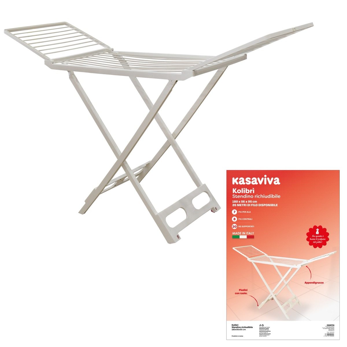 KASAVIVA STENDINO KOLIBRI' RESINA 20M CM.180X56X95