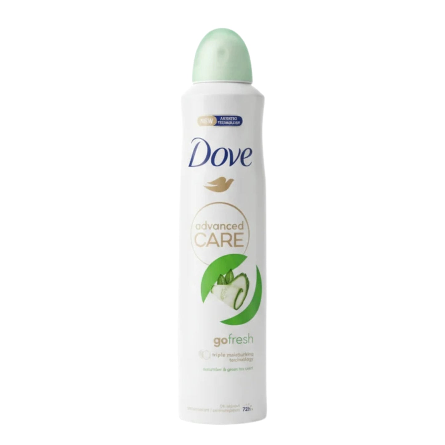DOVE DEO SPRAY 250ML ADVANCED CARE GO FRESH CUCUMBER E GREEN TEA SCENT