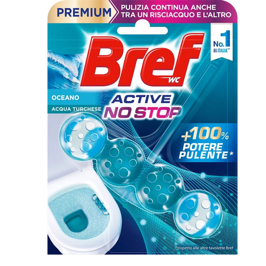 BREF WC TAVOLETTE ACTIVE NO STOP 50G OCEANO ACQUA TURCHESE