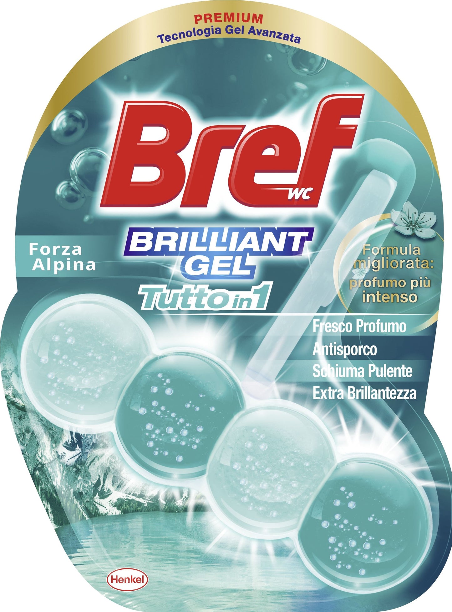 BREF WC TAVOLETTE BRILLIANT GEL TUTTO IN 1 2X42G FORZA ALPINA