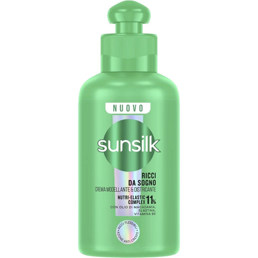 SUNSILK RICCI DA SOGNO CREMA MODELLANTE & DISTRICANTE 200ML NUTRI-ELASTIC COMPLEX 11% OLIO DI MACADAMIA, ELASTINA E VITAMINA B5