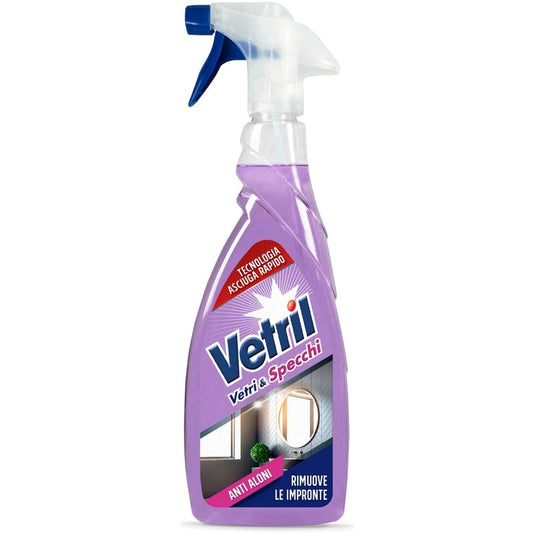 VETRIL SPRAY 650ML VETRI & SPECCHI ANTI ALONI RIMUOVE LE IMPRONTE