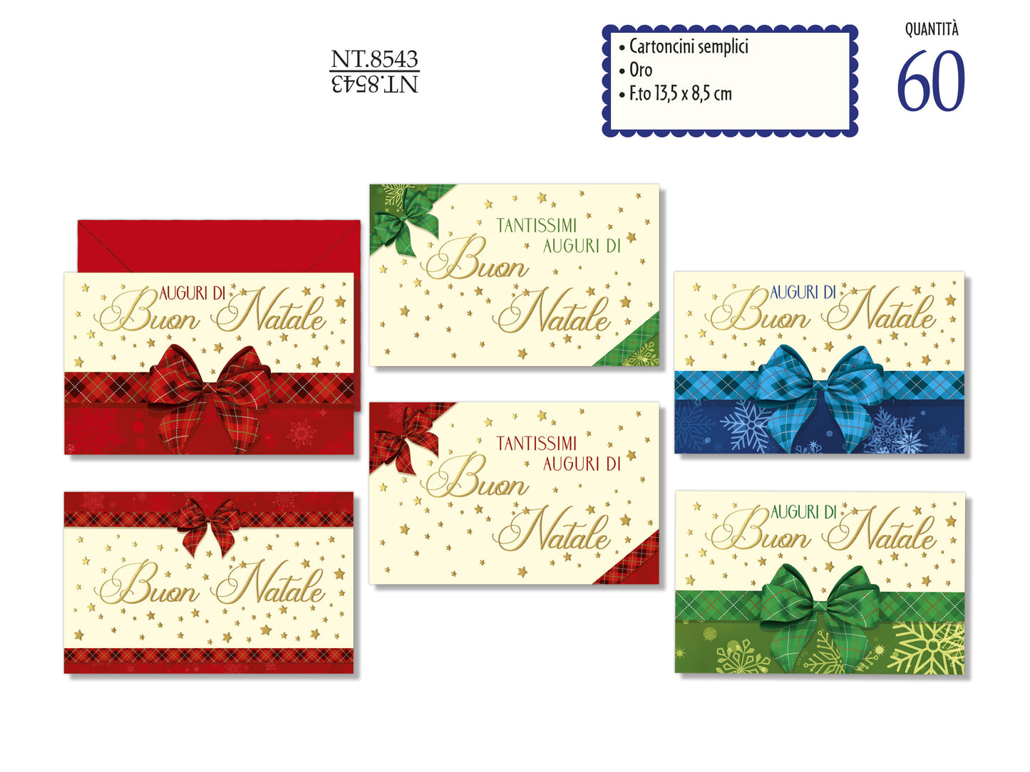 CROMO NB MINI BIGLIETTO CARTONCINO NATALE 8,5X13,5 NT.8543