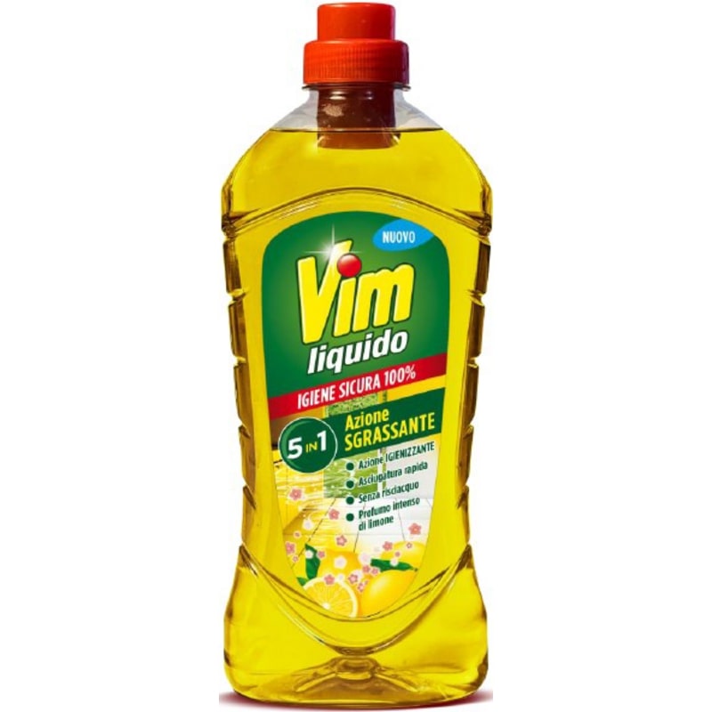 VIM LIQUIDO PAVIMENTI 5IN1 1L AZIONE SGRASSANTE LIMONE