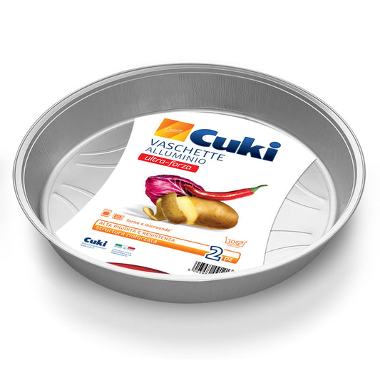 CUKI VASCHETTE ALLUMINIO ULTRA-FORZA TONDE 10 PORZIONI 2PZ TS10