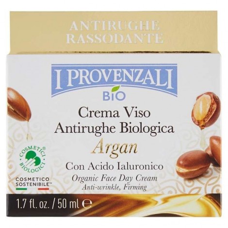 I PROVENZALI CREMA VISO ANTIRUGHE BIOLOGICA 50ML ARGAN CON ACIDO IALURONICO