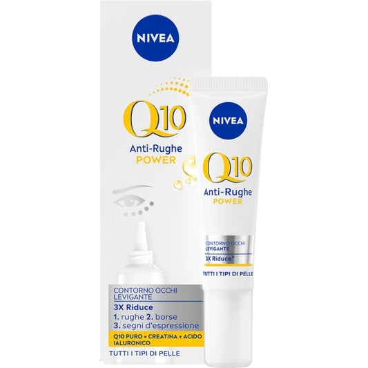 NIVEA Q10 ANTI-RUGHE POWER CONTORNO OCCHI LEVIGANTE 15ML Q10 PURO + CREATINA + ACIDO IALURONICO