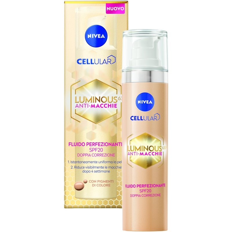 NIVEA CELLULAR LUMINOUS 630 ANTI-MACCHIE FLUIDO PERFEZIONANTE SPF20 DOPPIA CORREZIONE 40ML