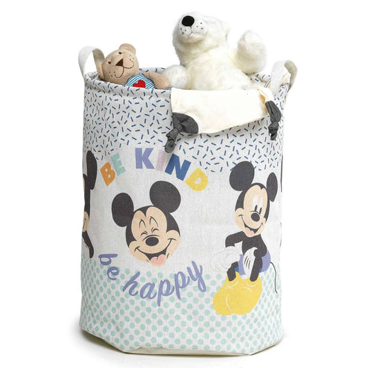 DOMOPAK LIVING CESTO PORTAGIOCHI CON MANICI DISNEY MICKEY MOUSE TONDO CM.35 H.45