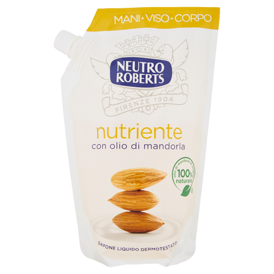NEUTRO ROBERTS SAPONE LIQUIDO ECORICARICA 400ML NUTRIENTE CON OLIO DI MANDORLA